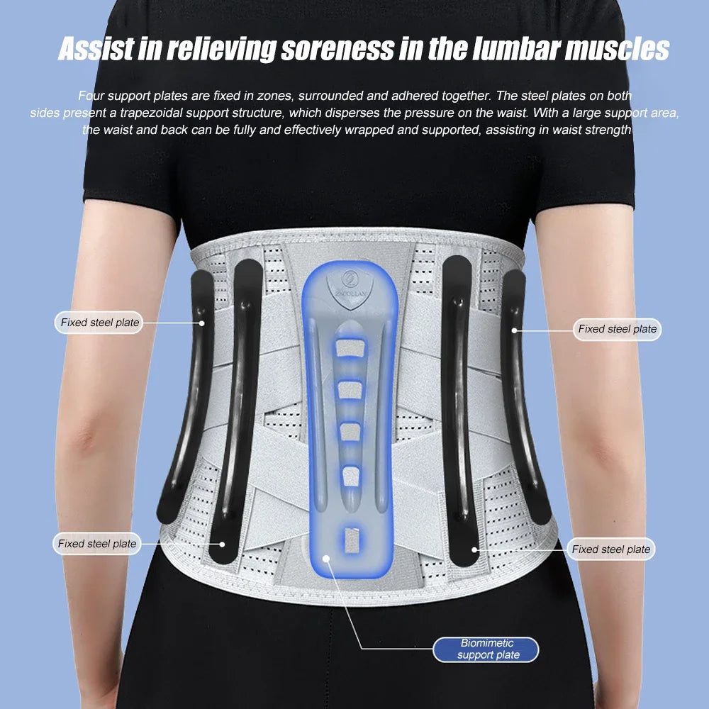 Back Brace for Lower Back Pain Relief, Lumbar Support Belt with Lumbar Pad, Ergonomic Design for Herniated Disc, Sciatica