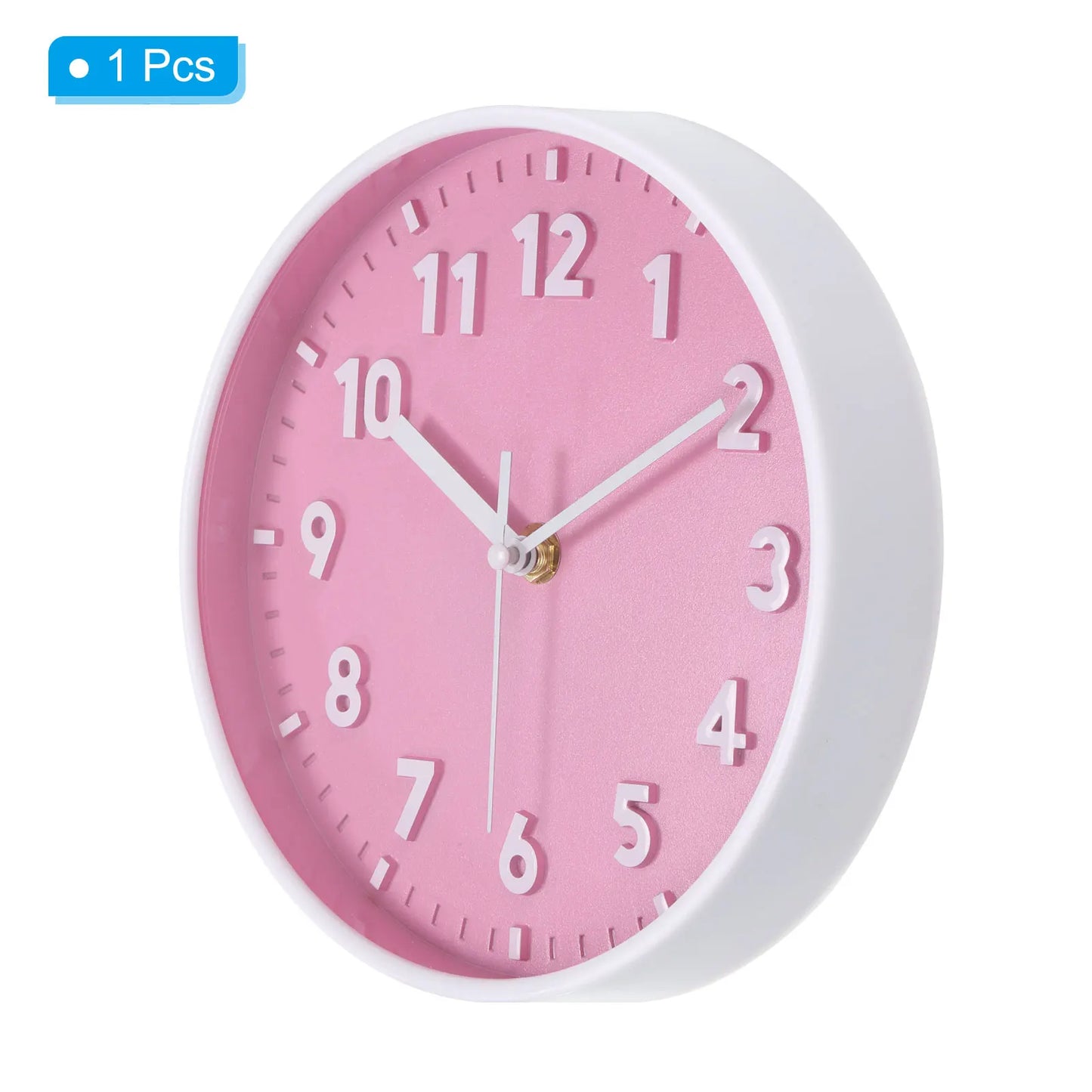 UXCELL Round Wall Clock Quartz Battery Operated Silent Non Ticking