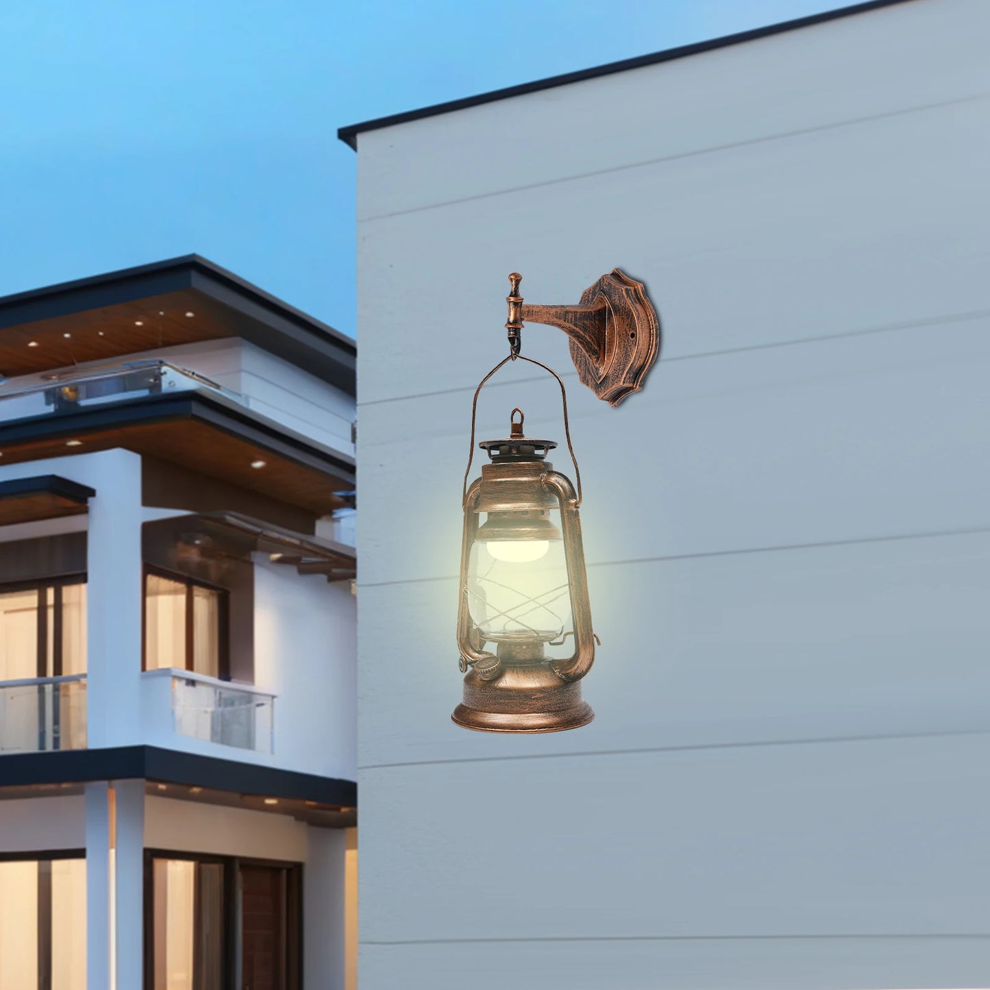Bymaocar Outdoor Wall Light Antique Lantern Bronze For Yards Facades