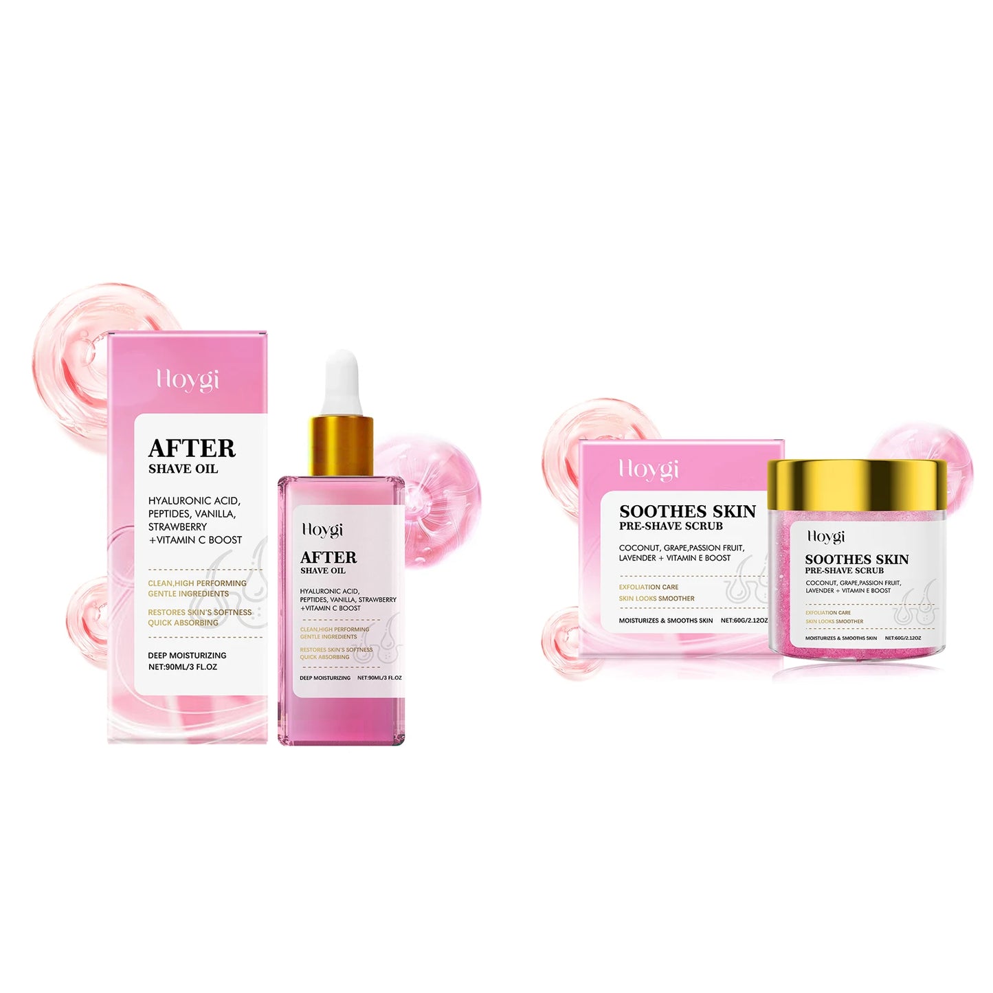 Hoygi Sensitive Skin Shaving Cream With After Shave Oil