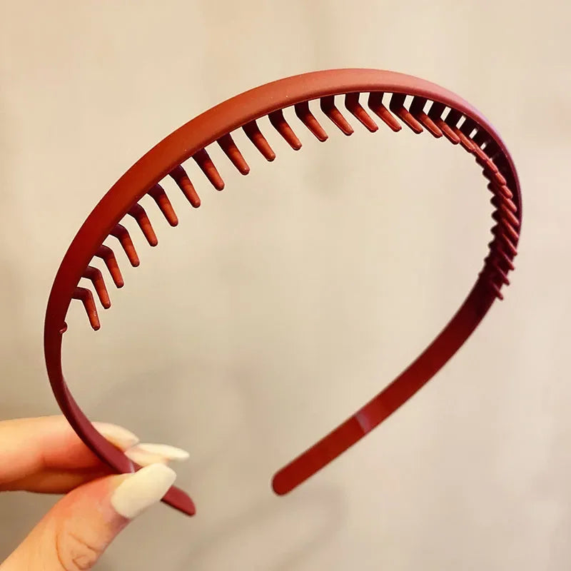PjNewesting Women Matte Toothed Hairband Headband Hair Accessory
