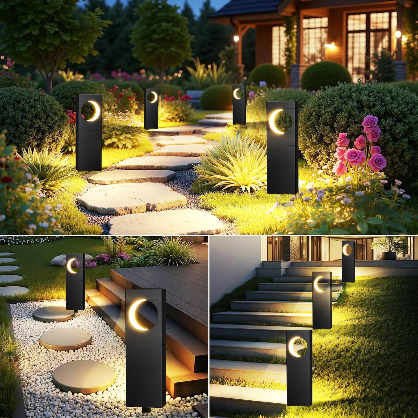 KPSTEK Solar LED Lights For Pathway Garden Patio Decor