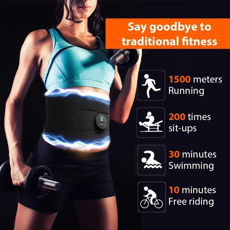 Jitesy EMS Abdominal Muscle Trainer With 6 Modes USB Rechargeable