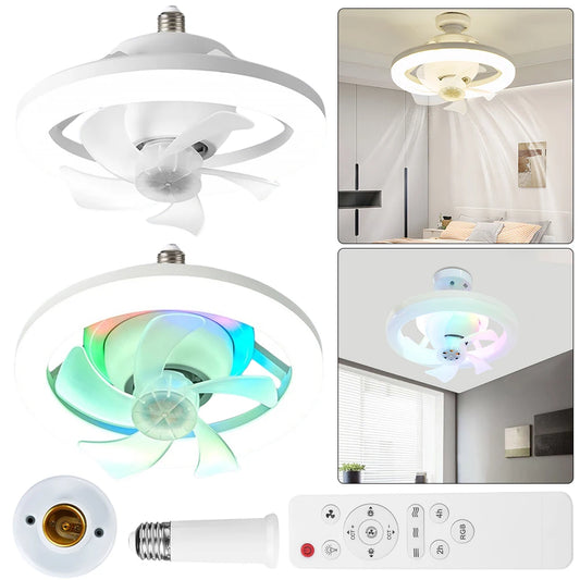 Alloet Modern Ceiling Fan With LED Light Remote Control