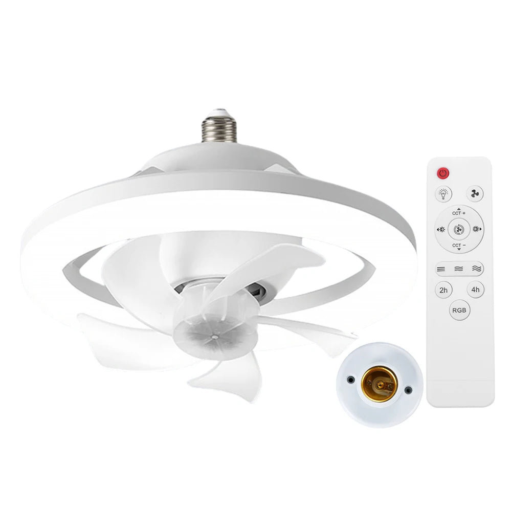Alloet Modern Ceiling Fan With LED Light Remote Control