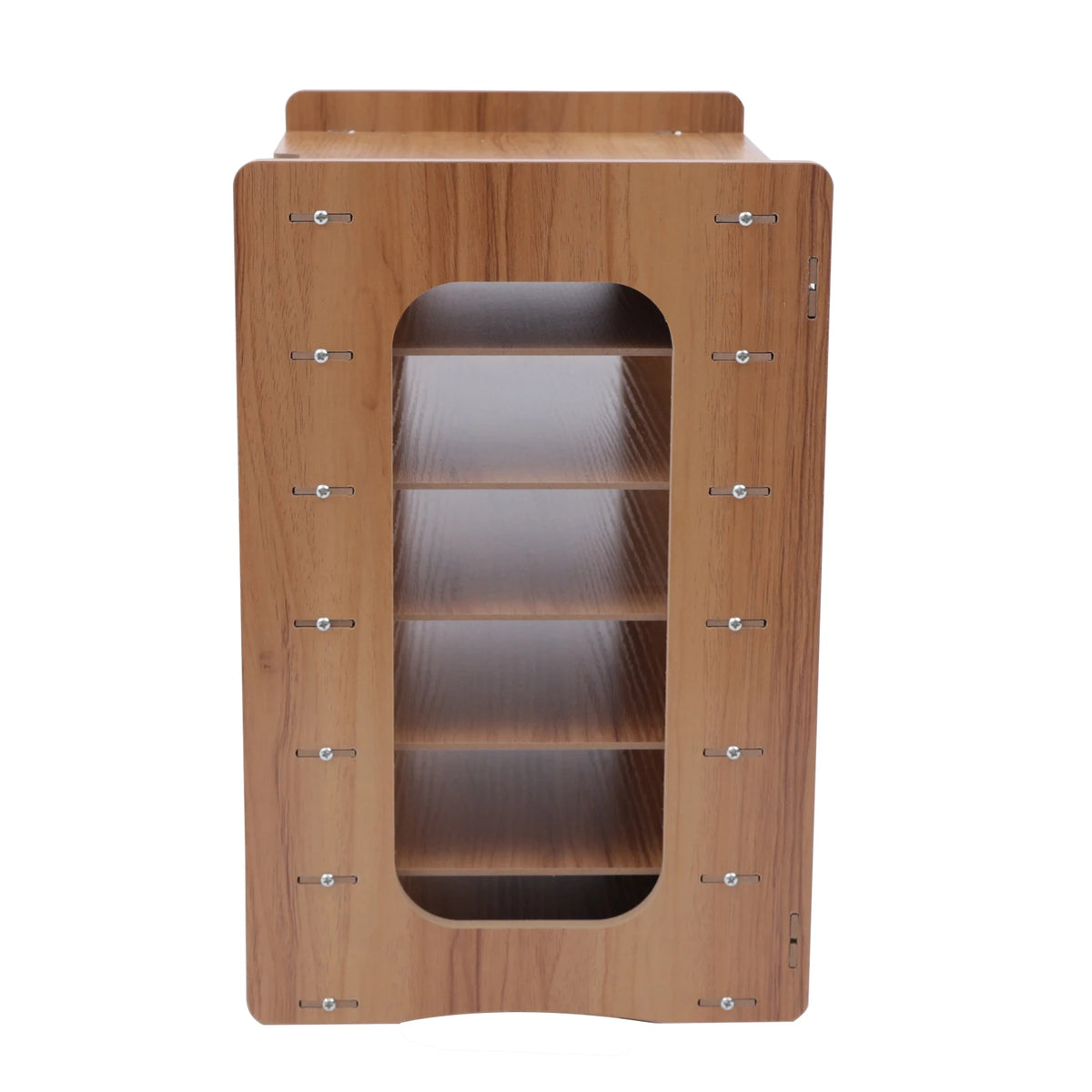Wooden Desktop Paper Organizer With Seven Tier File Holder and Letter Tray
