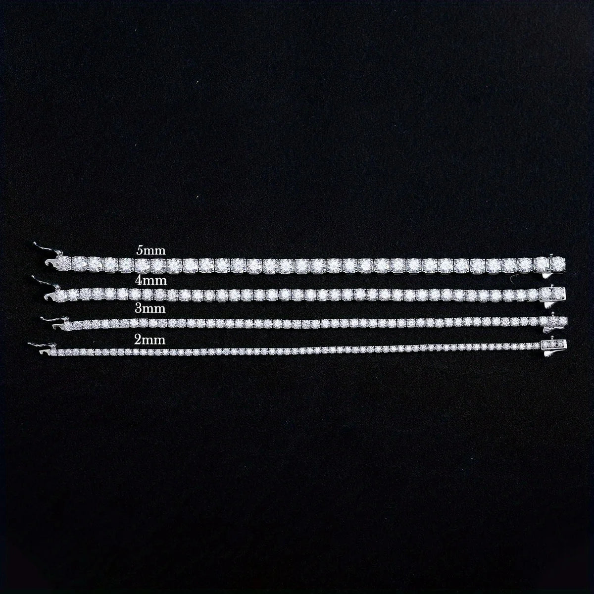 S925 Sterling Silver Moissanite Tennis Bracelet Hypoallergenic