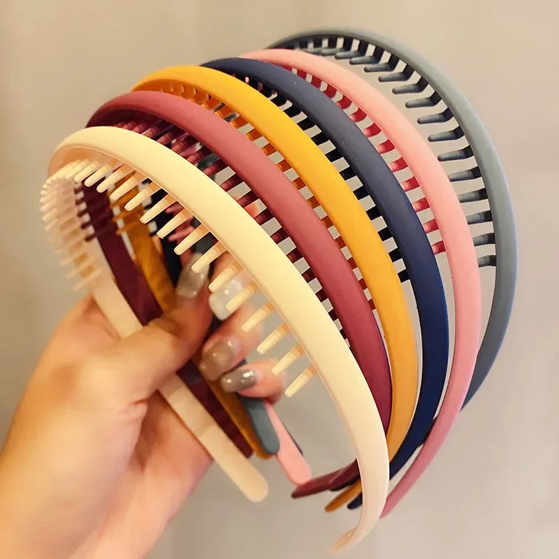 PjNewesting Women Matte Toothed Hairband Headband Hair Accessory
