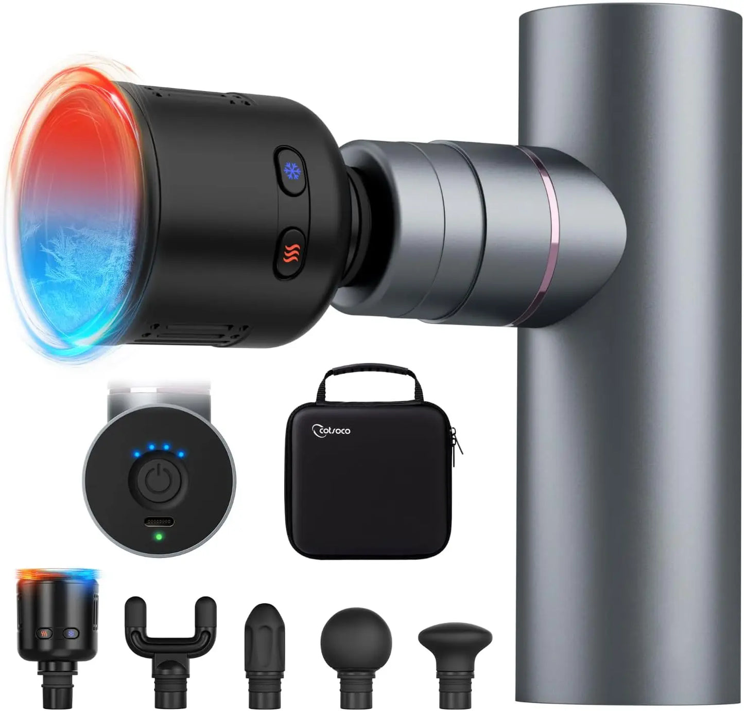 Heat Cold Therapy Massage Gun for Deep Tissue Recovery