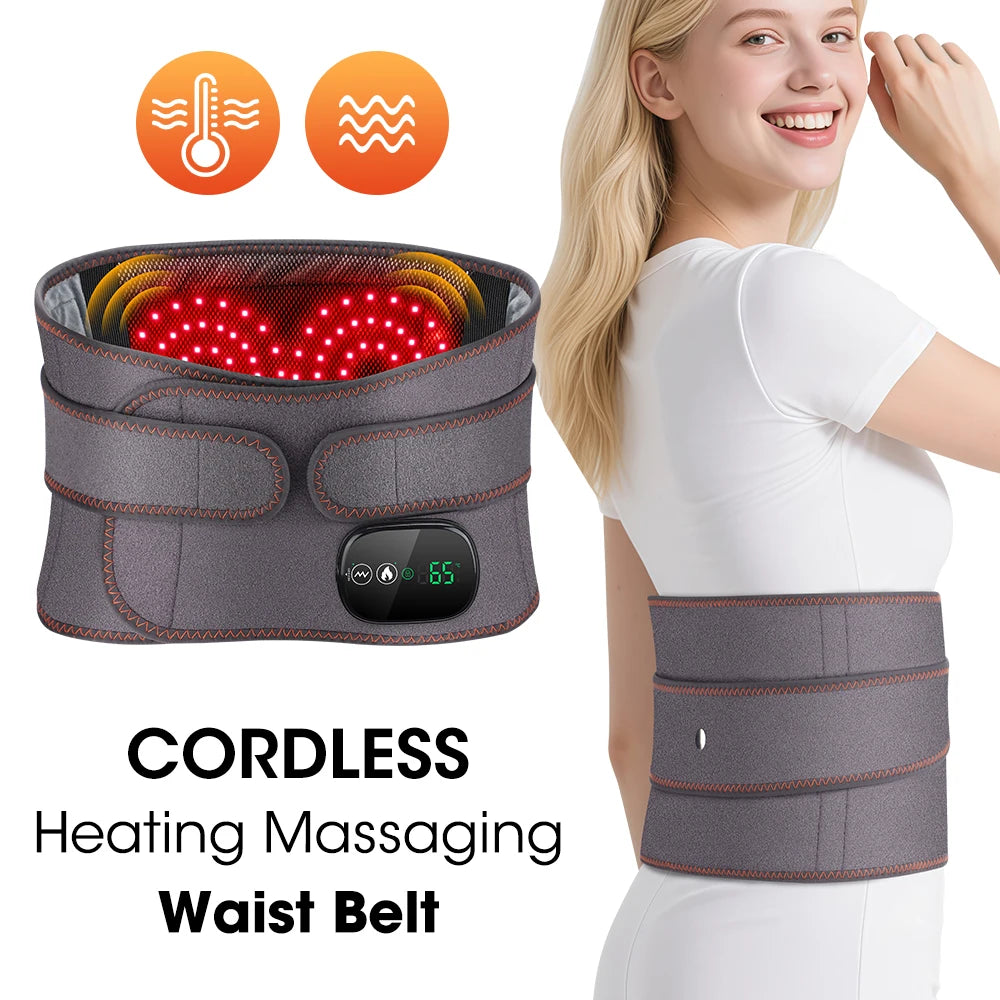 Moajaza Wireless Heating Waist Massager Lumbar Back Support