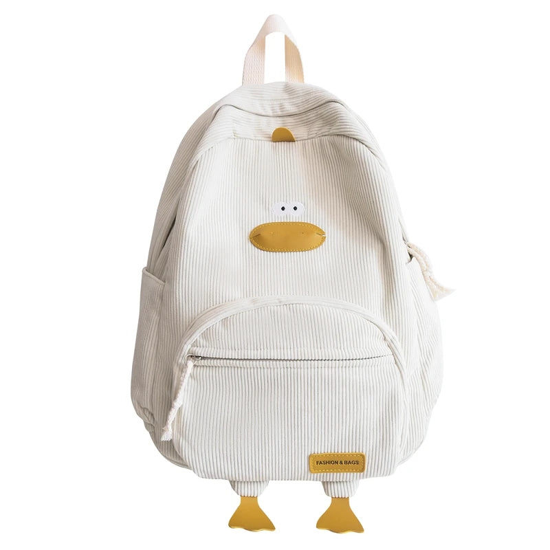 Cartoon Duck Backpack Kawaii Travel Bag Korean Edition For Women And Girls
