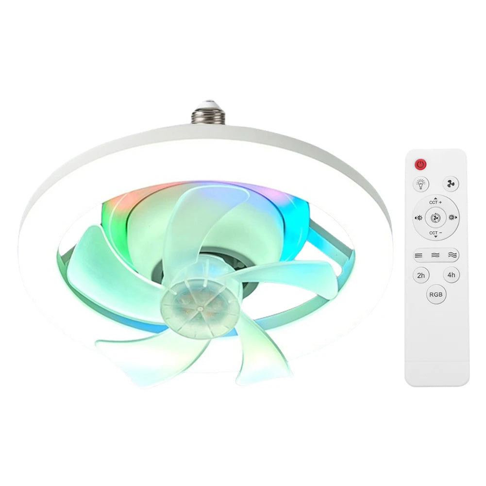 Alloet Modern Ceiling Fan With LED Light Remote Control