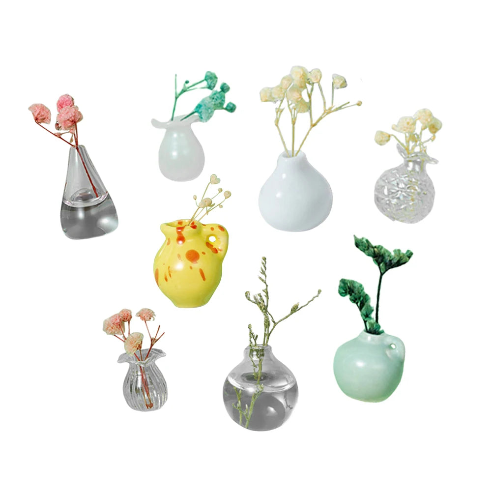 Ceramics Vase Fridge Magnet Porcelain Refrigerator Decor Sticker
