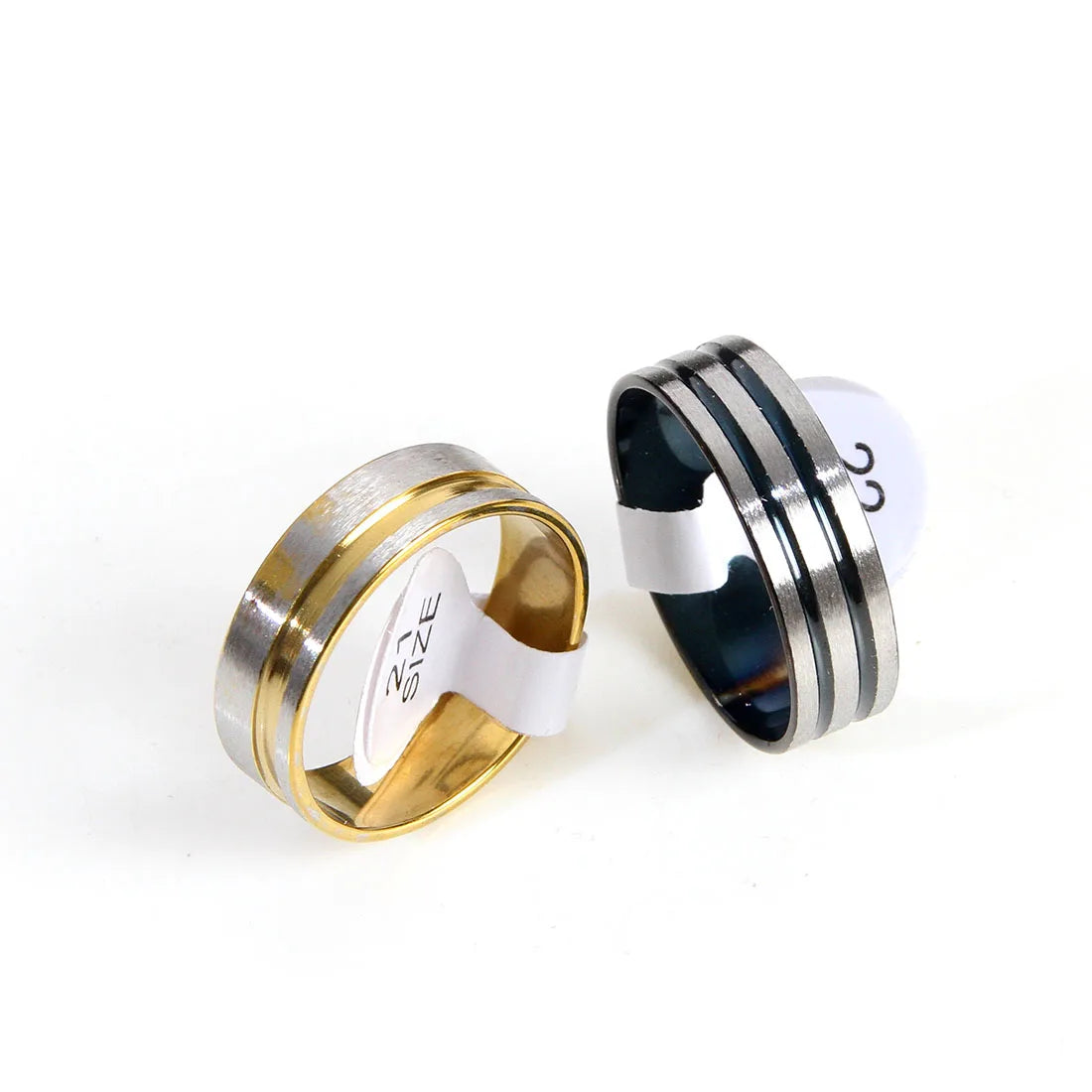 Stainless Steel Assorted Ring Set Unisex Bulk Jewelry