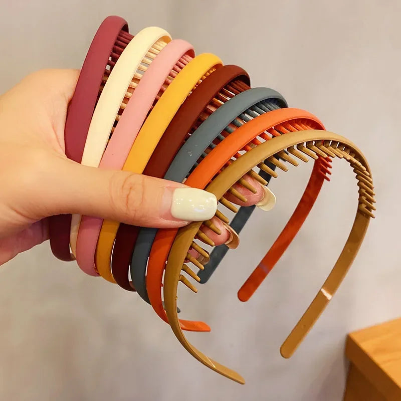 PjNewesting Women Matte Toothed Hairband Headband Hair Accessory