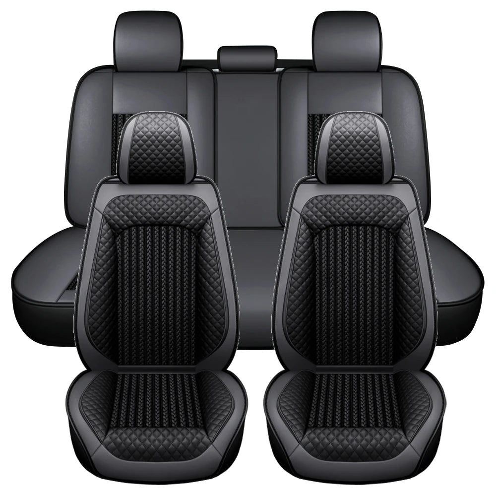 NONECN Car Seat Covers Full Set Universal Front Split Rear Bench