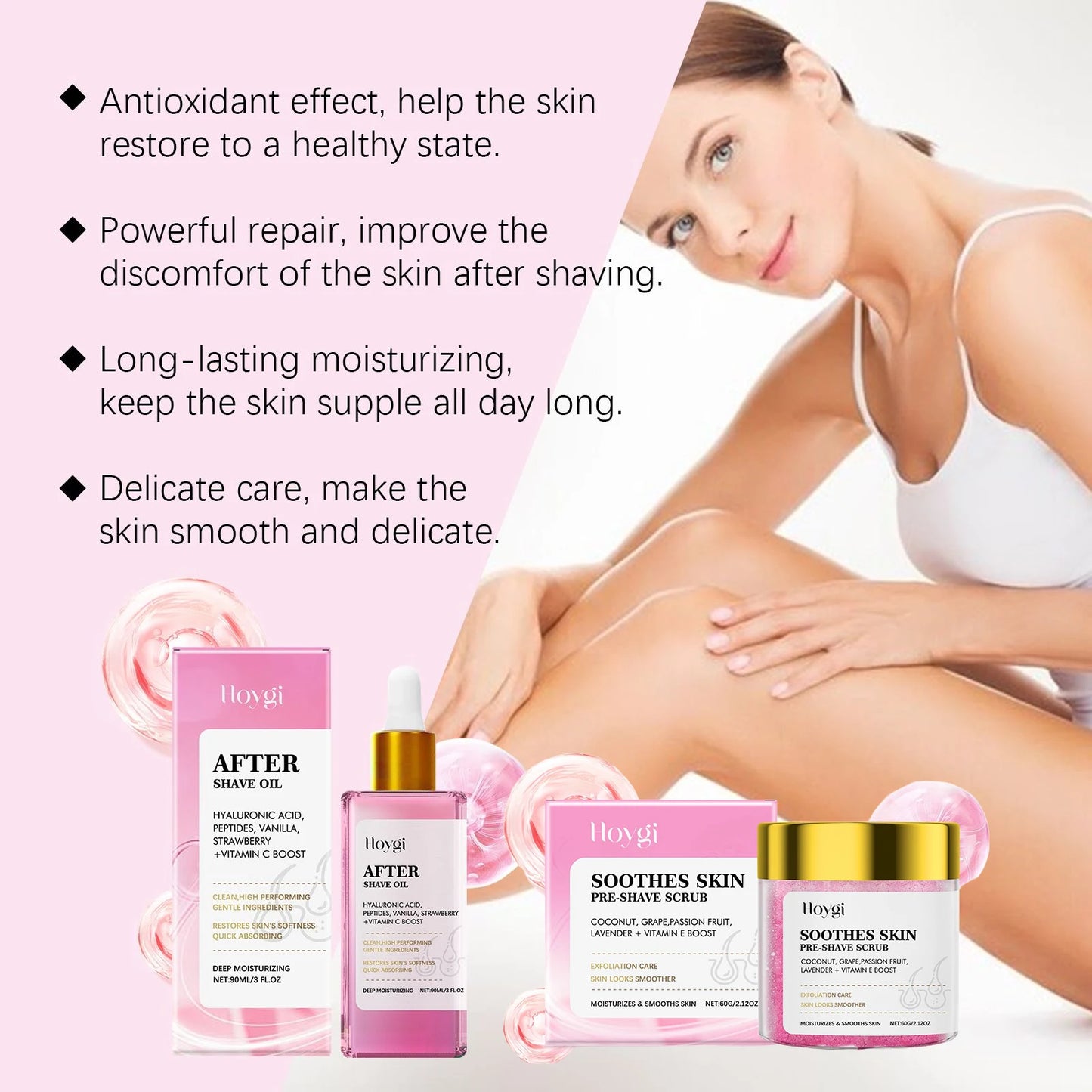 Hoygi Sensitive Skin Shaving Cream With After Shave Oil