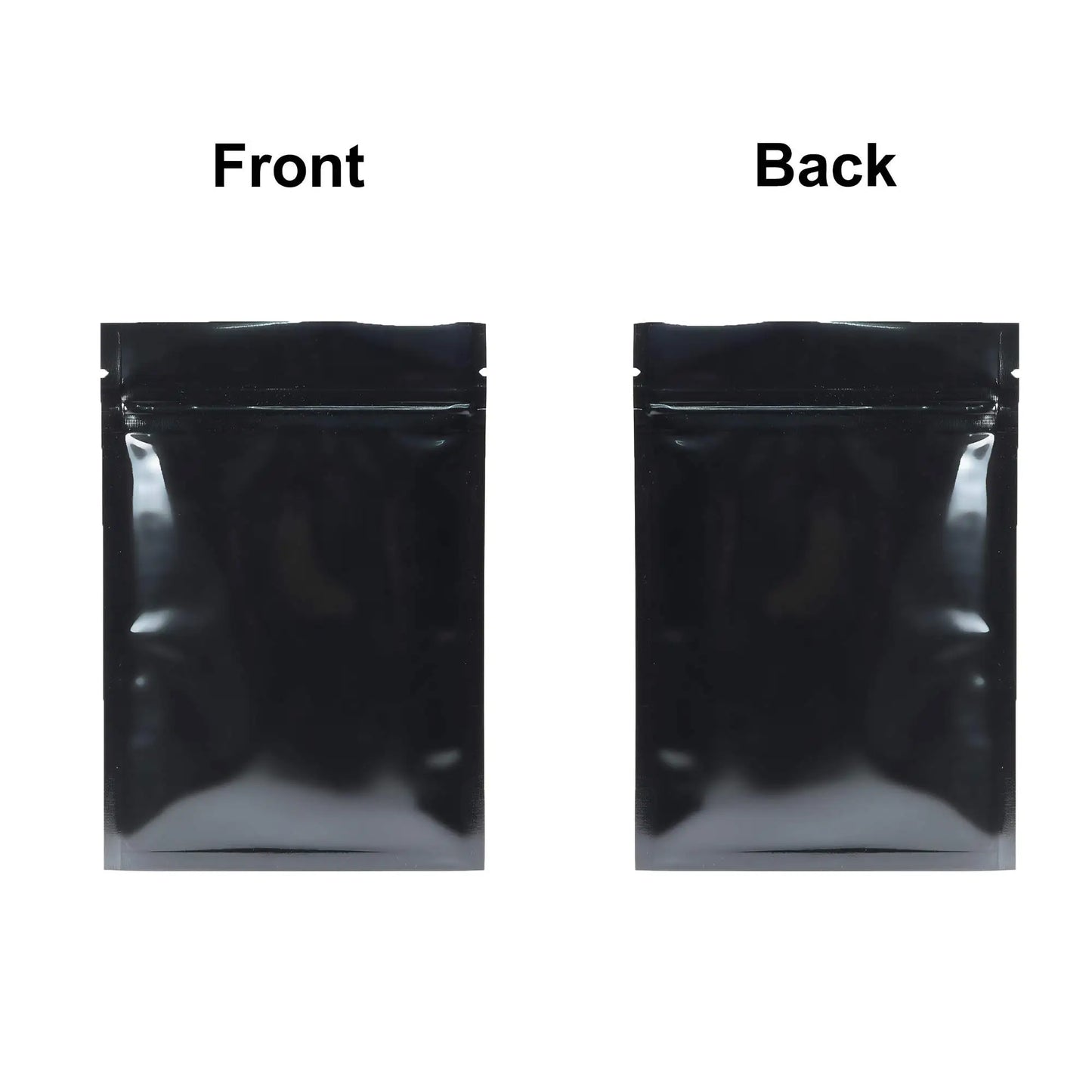 VoluPack Flat Glossy Aluminum Foil Ziplock Mylar Pouches