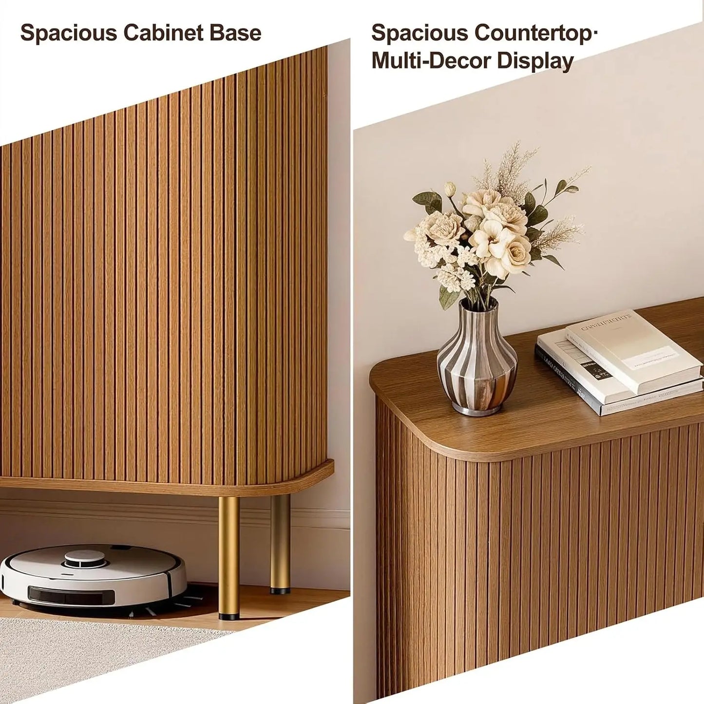 Shoe Storage Cabinet With Sliding Door 6-Tier Modern