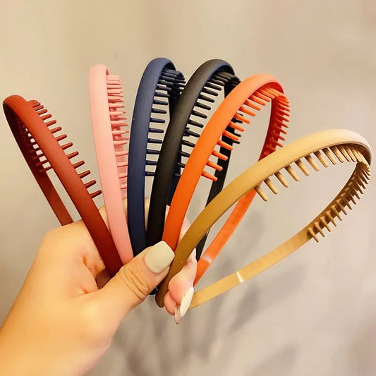 PjNewesting Women Matte Toothed Hairband Headband Hair Accessory