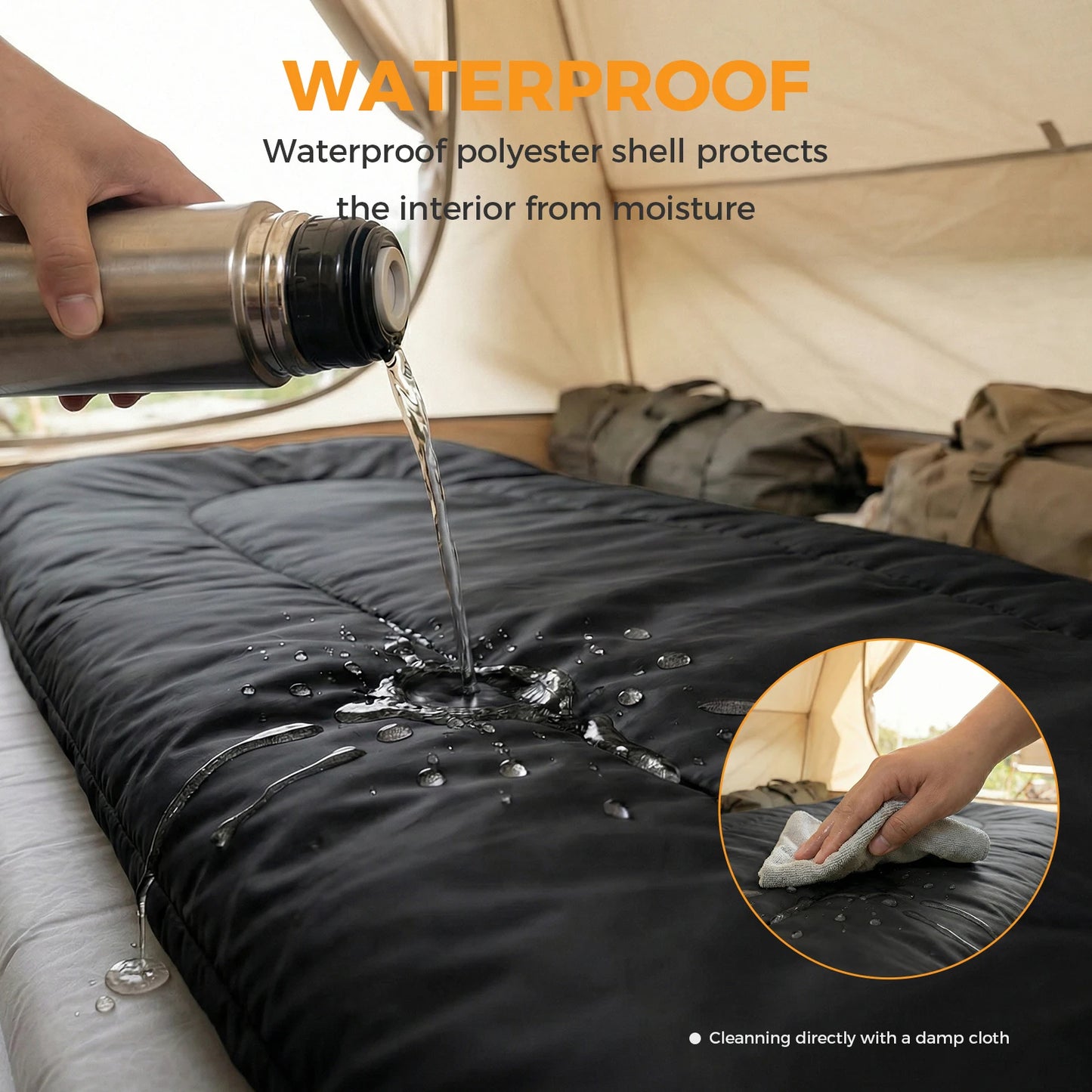 JHK Double Sleeping Bag With Pillow Lightweight 3 Season