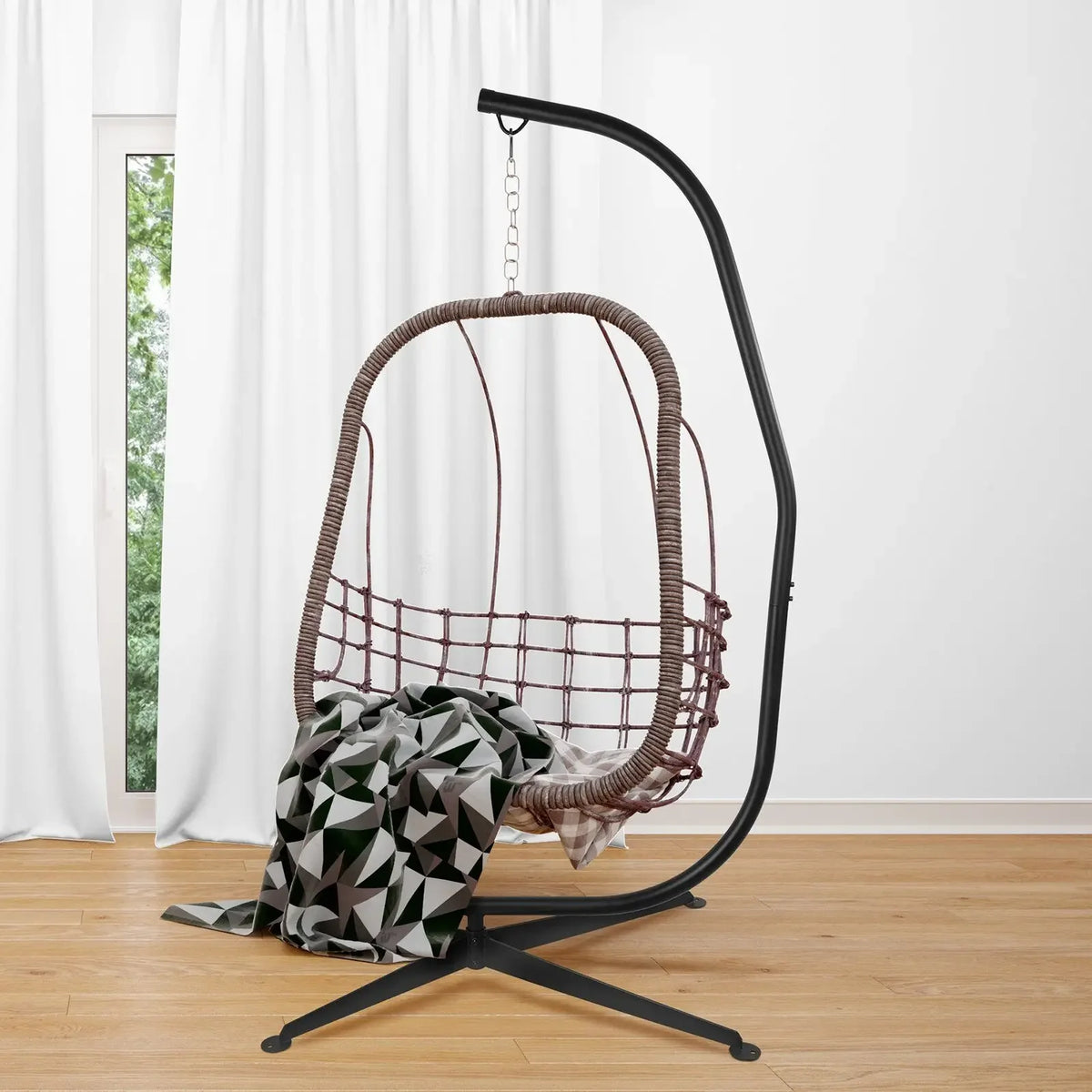 Homfa Heavy Duty Hanging Hammock Chair Stand for Outdoor Use