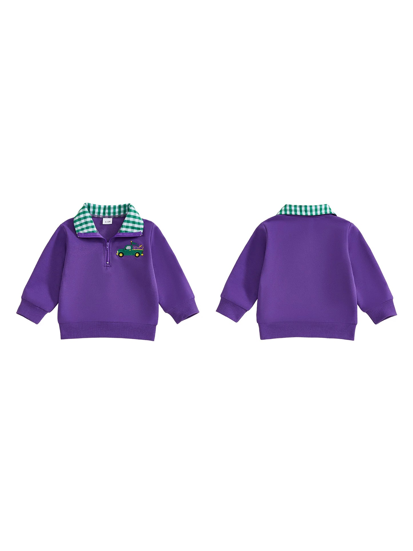 Adorable Infant Mardi Gras Shirt With Crew Neck