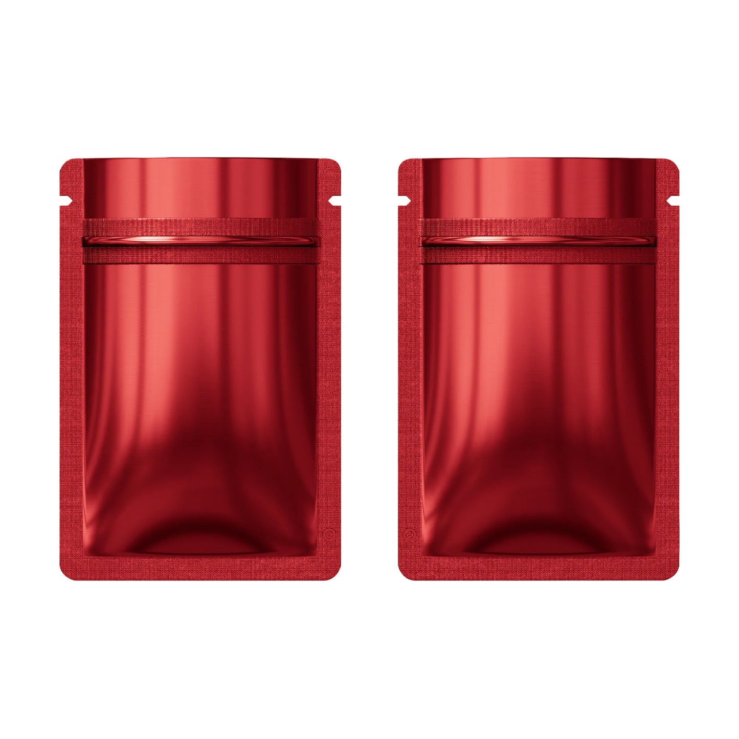 VoluPack Flat Glossy Aluminum Foil Ziplock Mylar Pouches