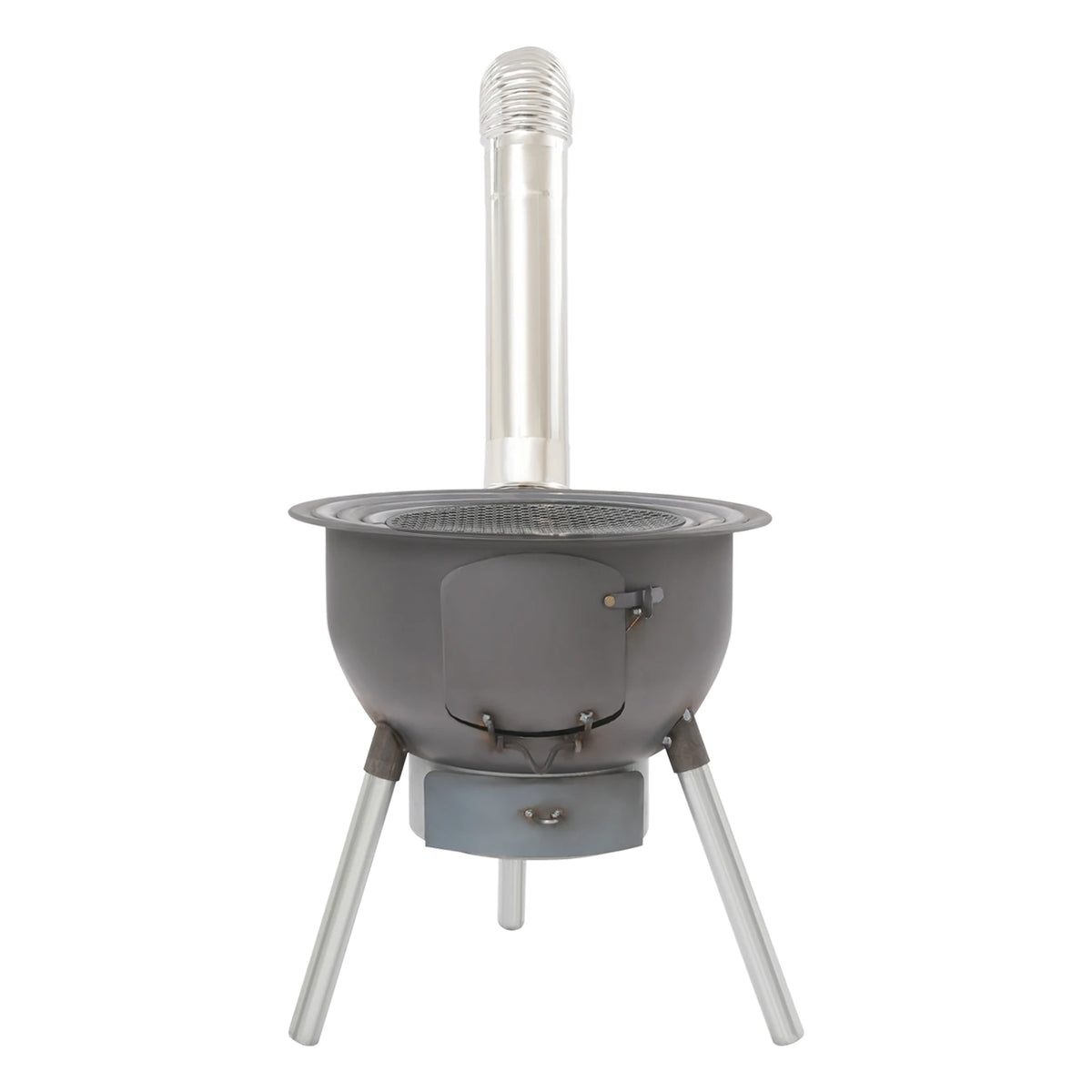Outdoor Portable Wood Burning Stove with Grill and Ash Pan
