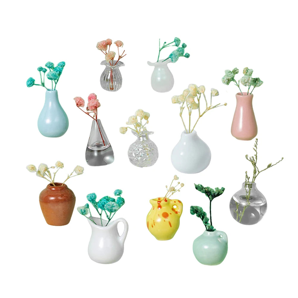 Ceramics Vase Fridge Magnet Porcelain Refrigerator Decor Sticker