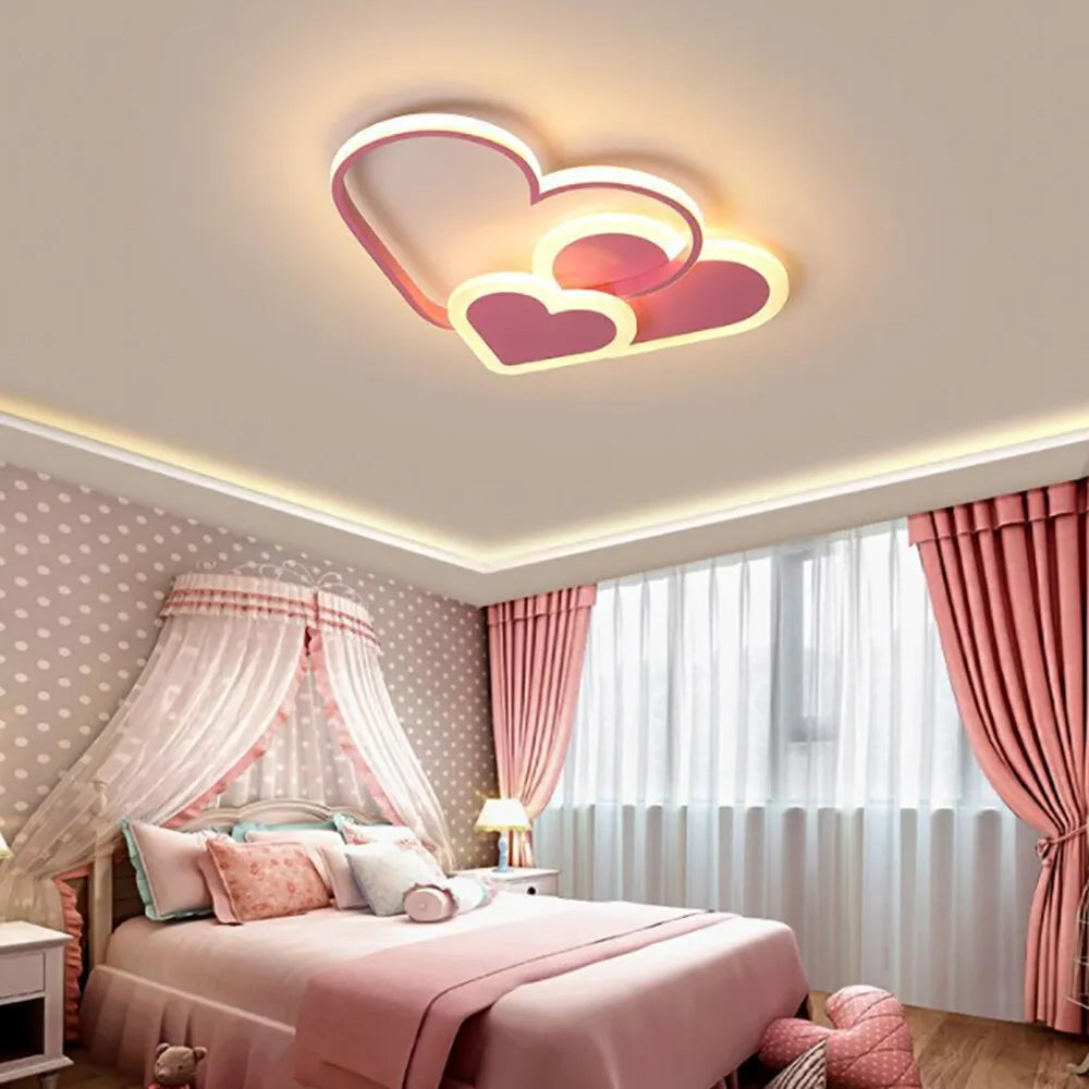 Heart Shaped LED Ceiling Light With Remote Control 36W