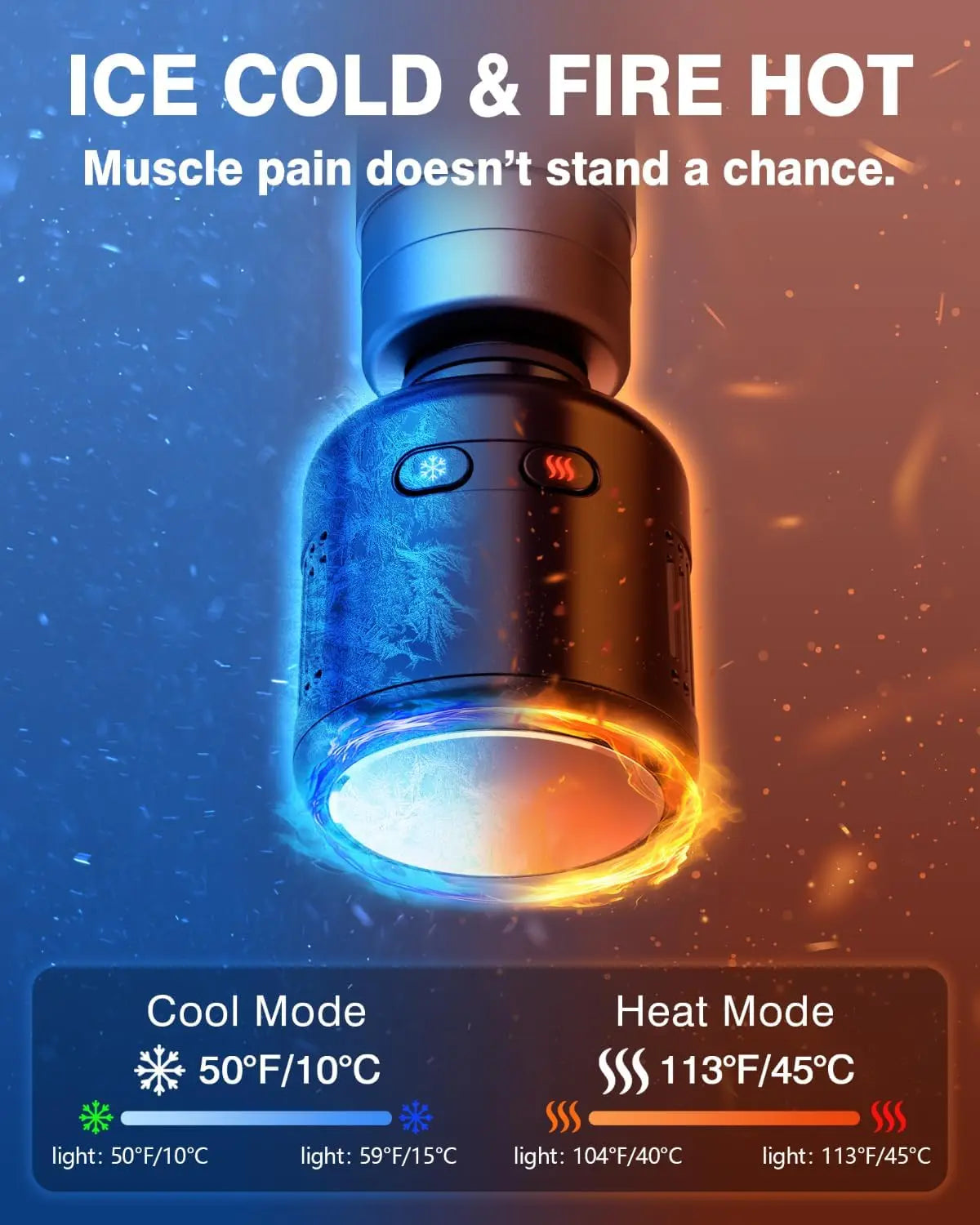 Heat Cold Therapy Massage Gun for Deep Tissue Recovery