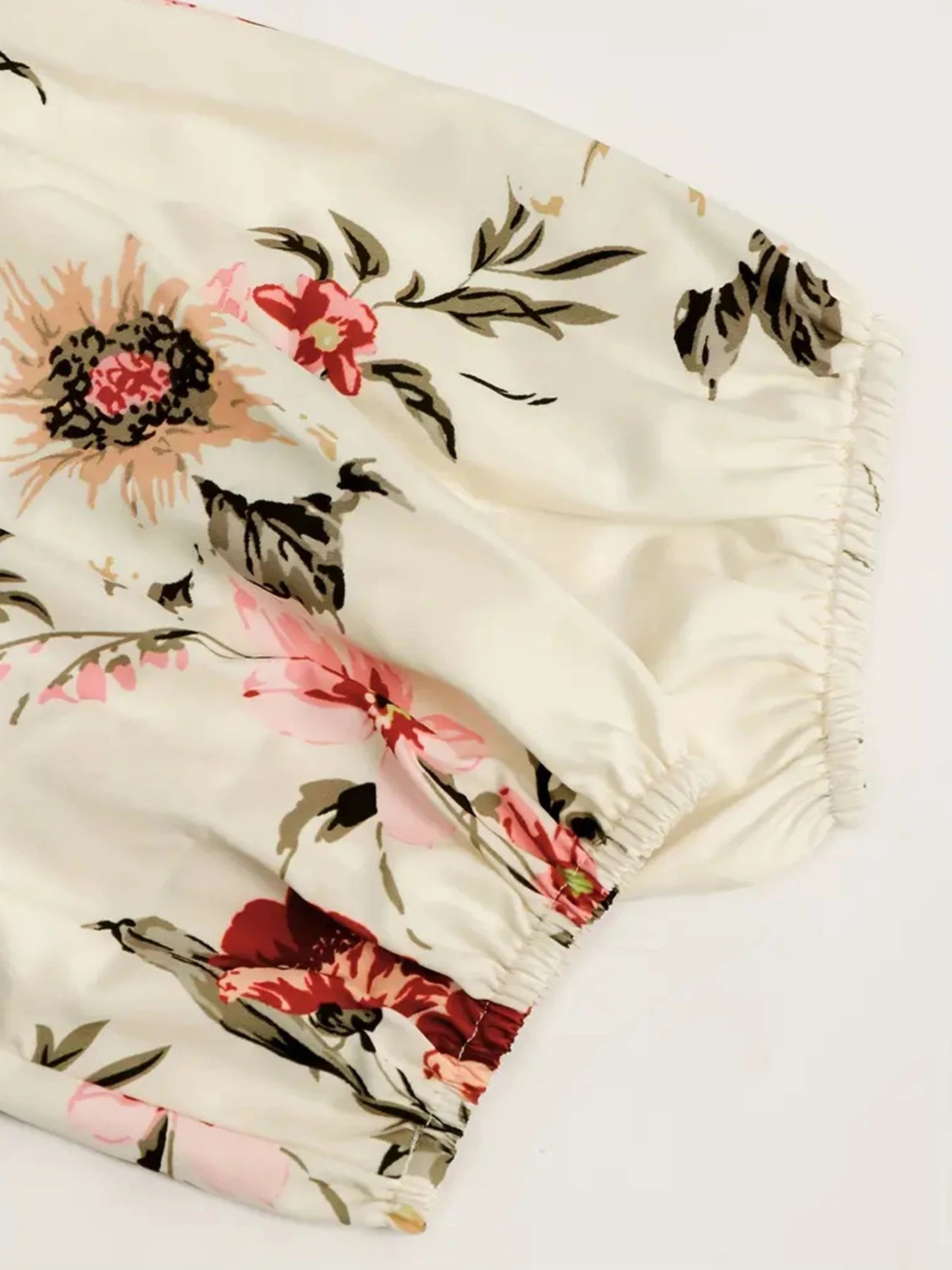 Elegant Floral Print Women's Dress With Half-Sleeve Vacation Beachwear