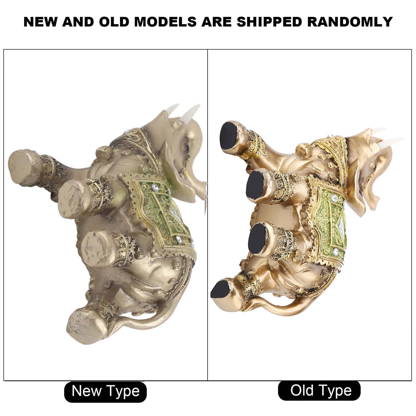 Feng Shui Green Elephant Statue Wealth Figurine Home Decoration