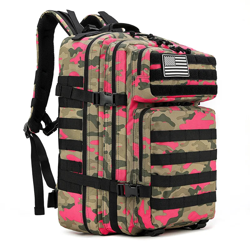 50L Men Tactical Assault Backpack Large Capacity Waterproof Outdoor Sports Travel Multi-Functional Rucksack