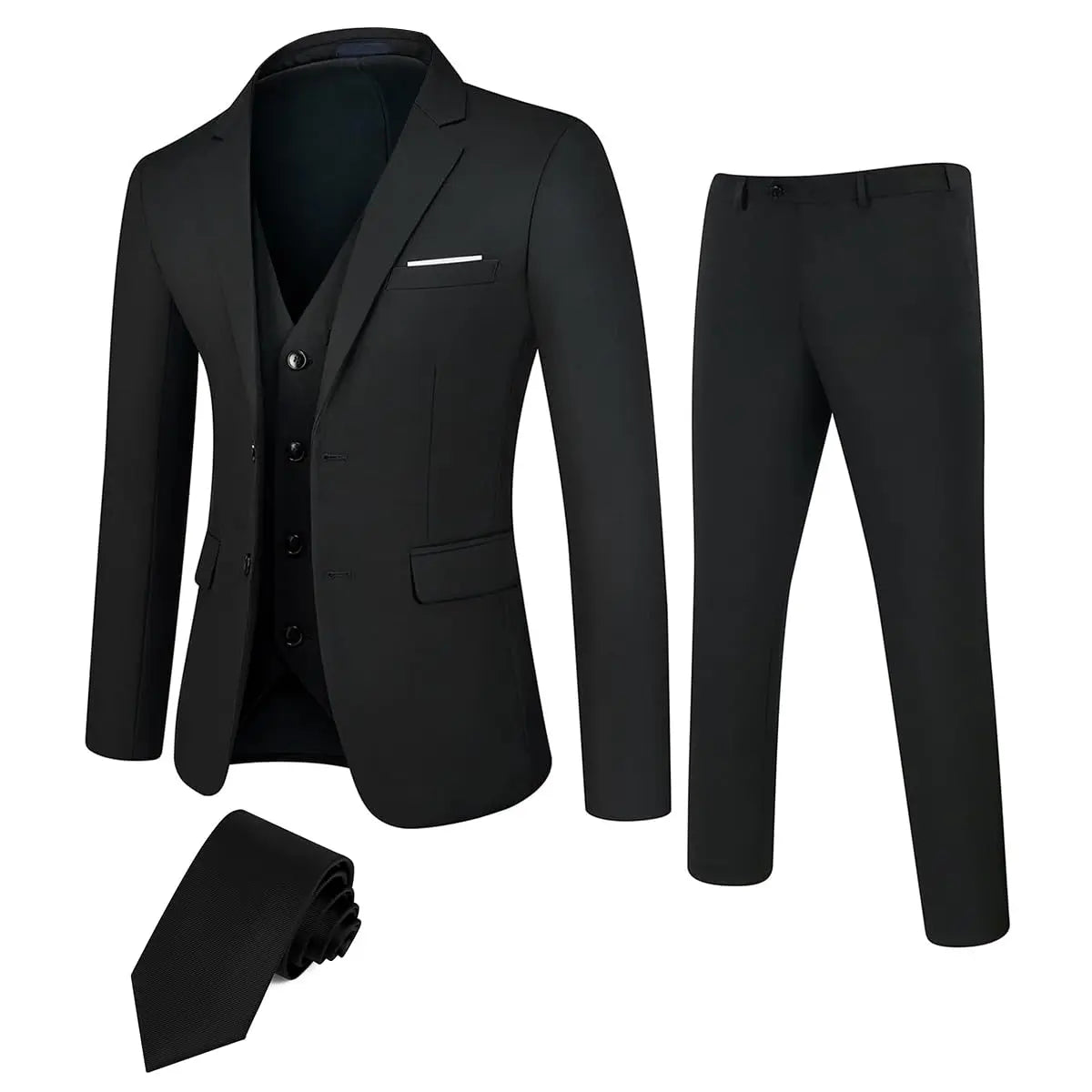 TweedLad Mens Business Suit Set For Groomsmen Regular Fit Lapel