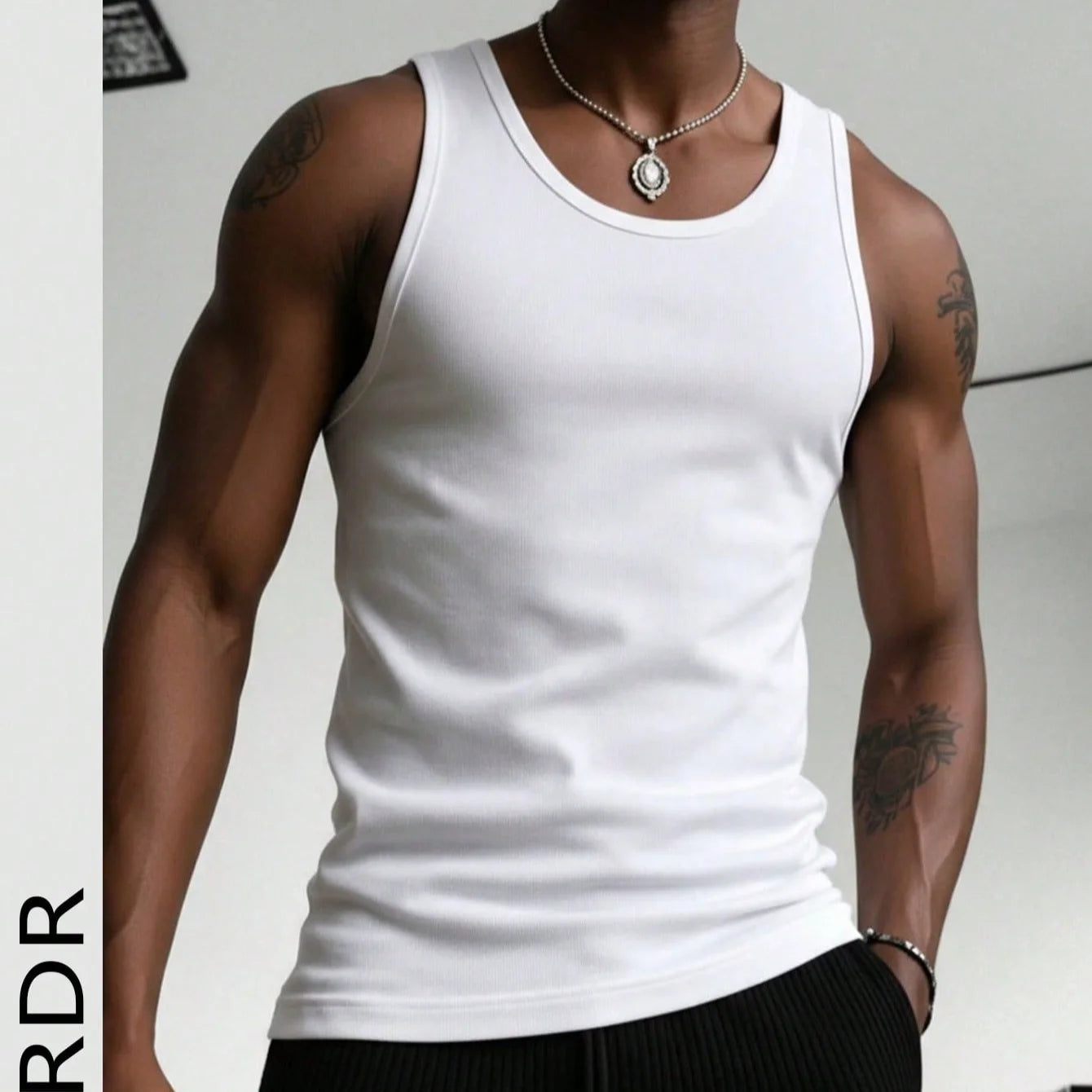 Men's Tank Top U-Neck Sleeveless Slim Fit For Gym Workouts