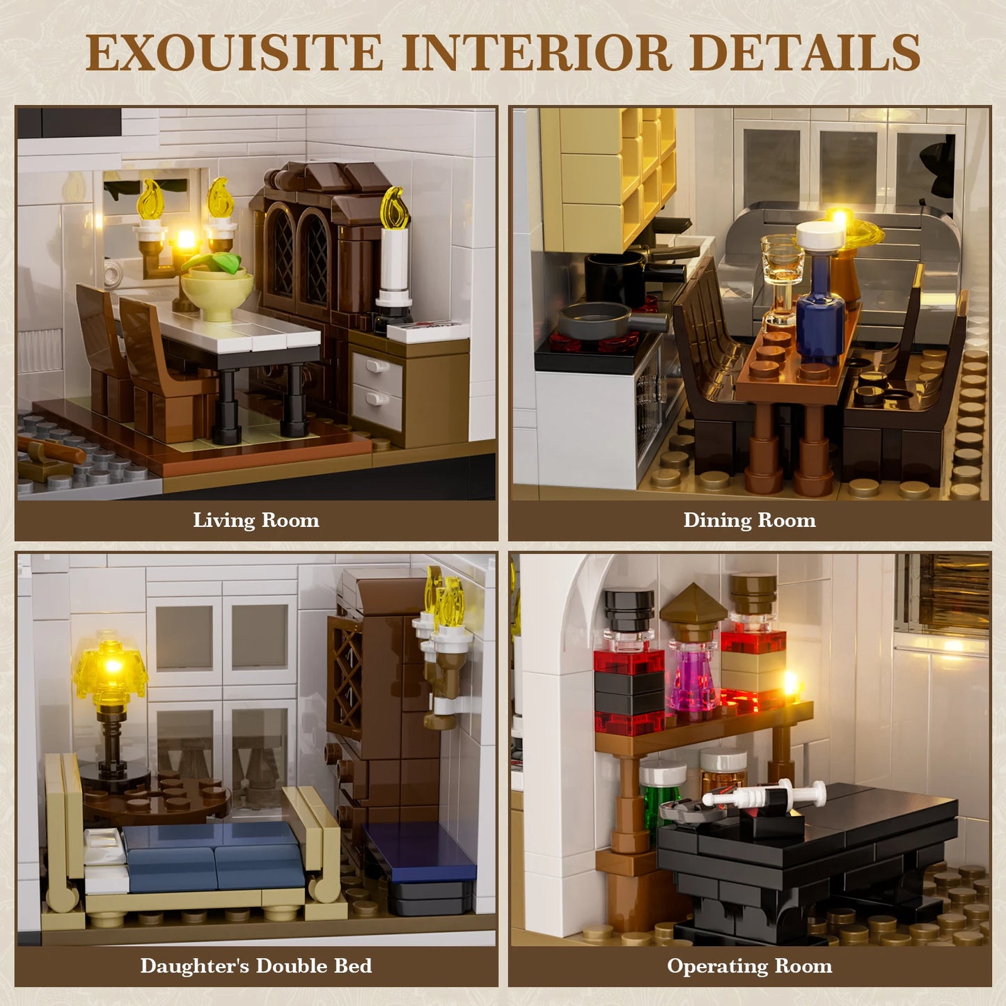 Magic House Building Set With LED Light Owens House Blocks