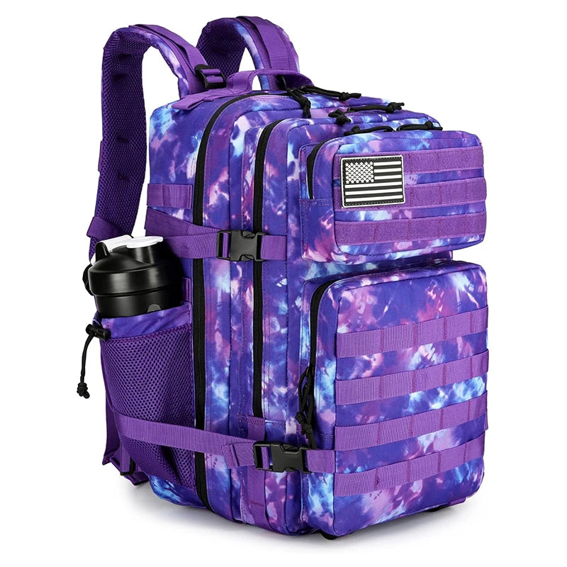 50L Men Tactical Assault Backpack Large Capacity Waterproof Outdoor Sports Travel Multi-Functional Rucksack