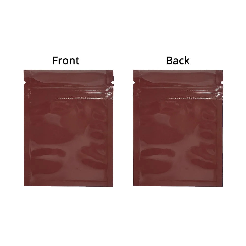 VoluPack Flat Glossy Aluminum Foil Ziplock Mylar Pouches