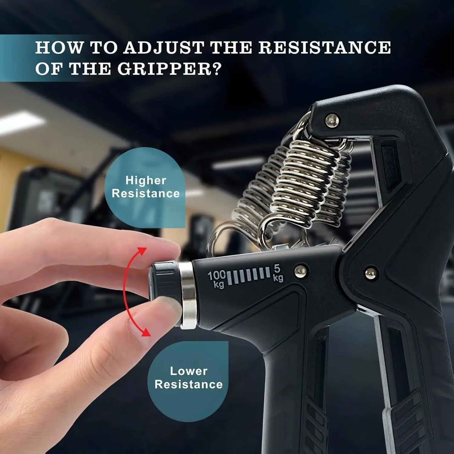 Adjustable Hand Grip Strengthener 11-220 Lbs Forearm Exerciser