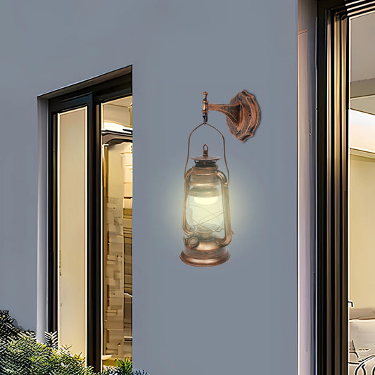 Bymaocar Outdoor Wall Light Antique Lantern Bronze For Yards Facades