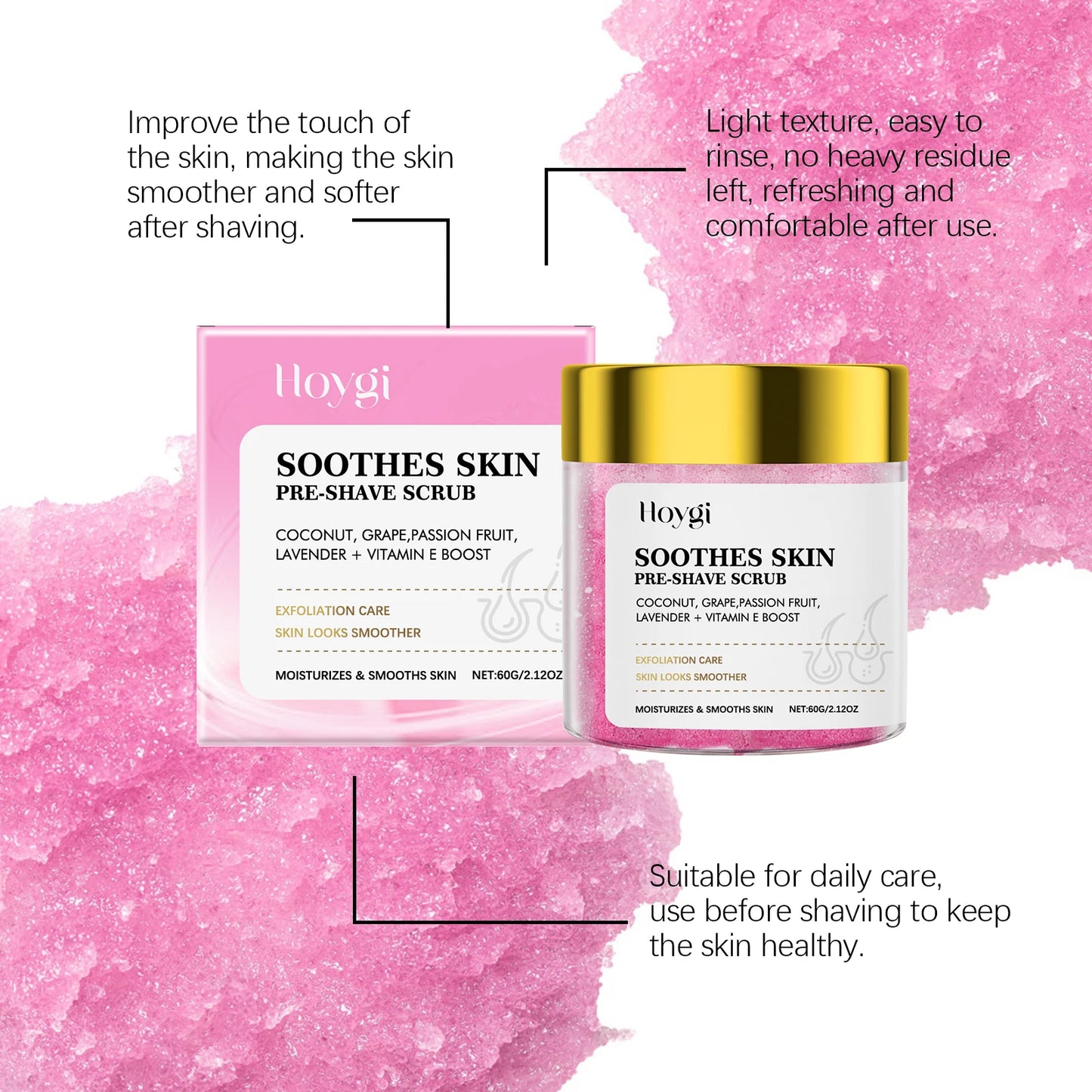 Hoygi Sensitive Skin Shaving Cream With After Shave Oil