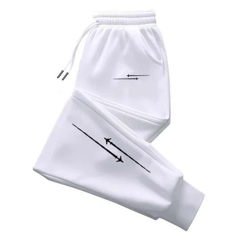 Autumn and winter simple printed men's fashionable sports pants, outdoor fitness running pants, daily casual long pants