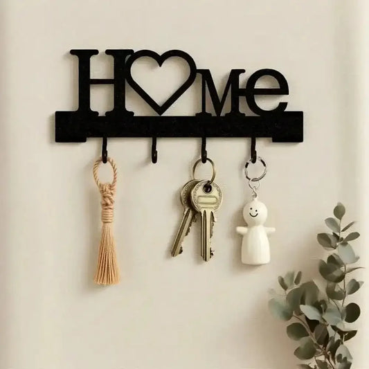 Heart Shape Key Holder Wall Mounted No Drill Entryway Organizer