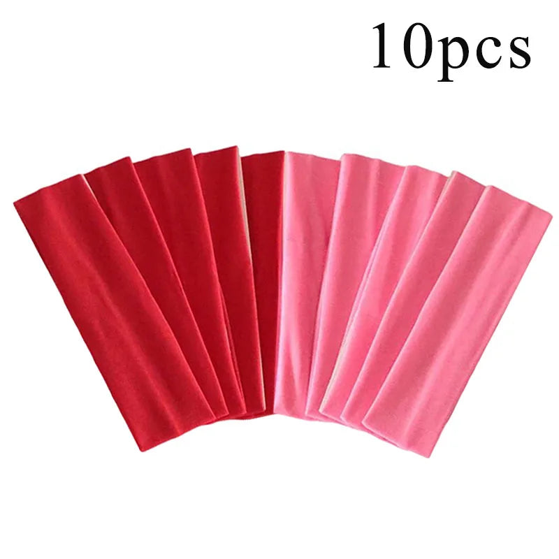 Elastic Hair Bands for Women Solid Color Set of 10 Hair Accessories