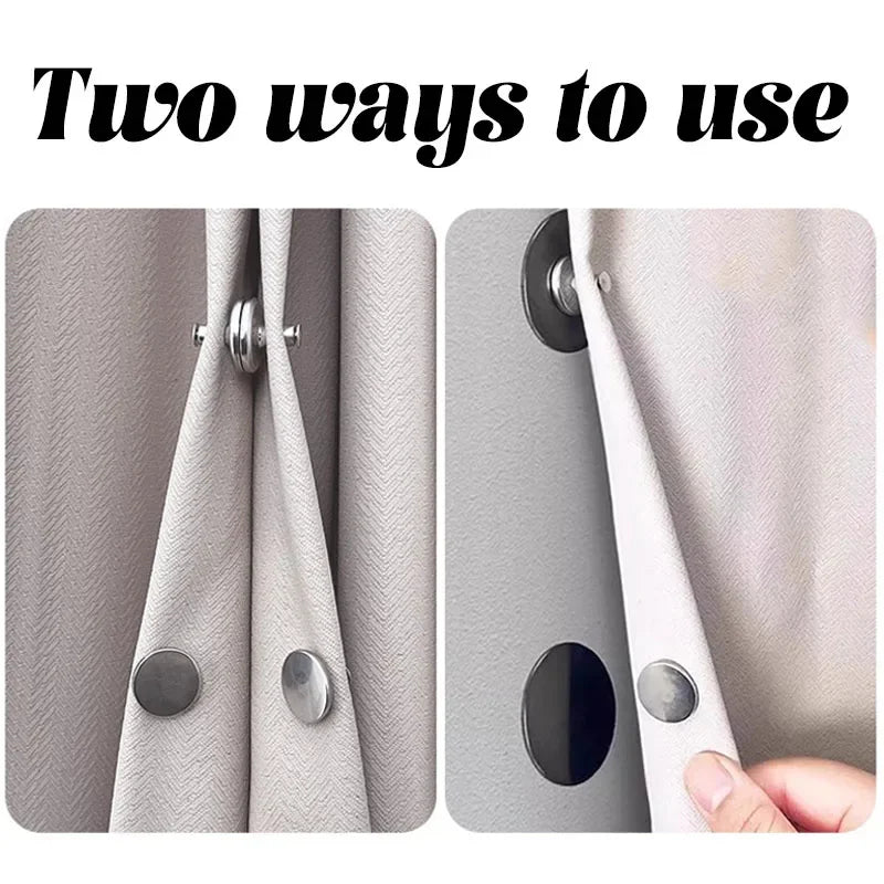 Metal Curtain Magnetic Closure Wall Mounted Magnetic Buckle Shower Curtain Magnet Clips Detachable Window Screen Fixed /.\'p
