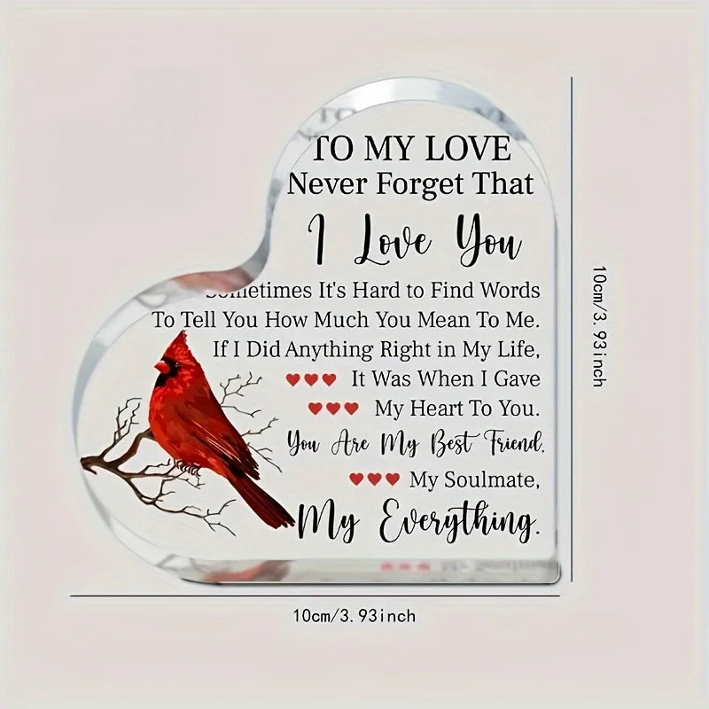 To My Love Acrylic Gift For Her Romantic Keepsake Anniversary