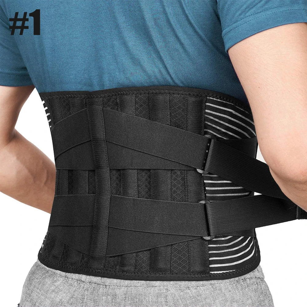 Back Pain Relief Lumbar Support Belt With 6 Stays Breathable
