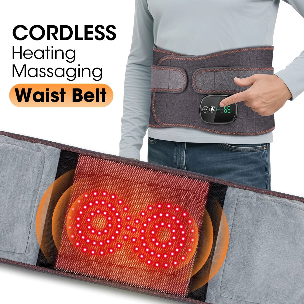 Moajaza Wireless Heating Waist Massager Lumbar Back Support